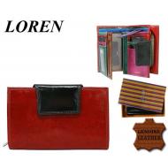 Naiste rahakott N253-CML RED BLACK, LOREN, Nahast rahakotid